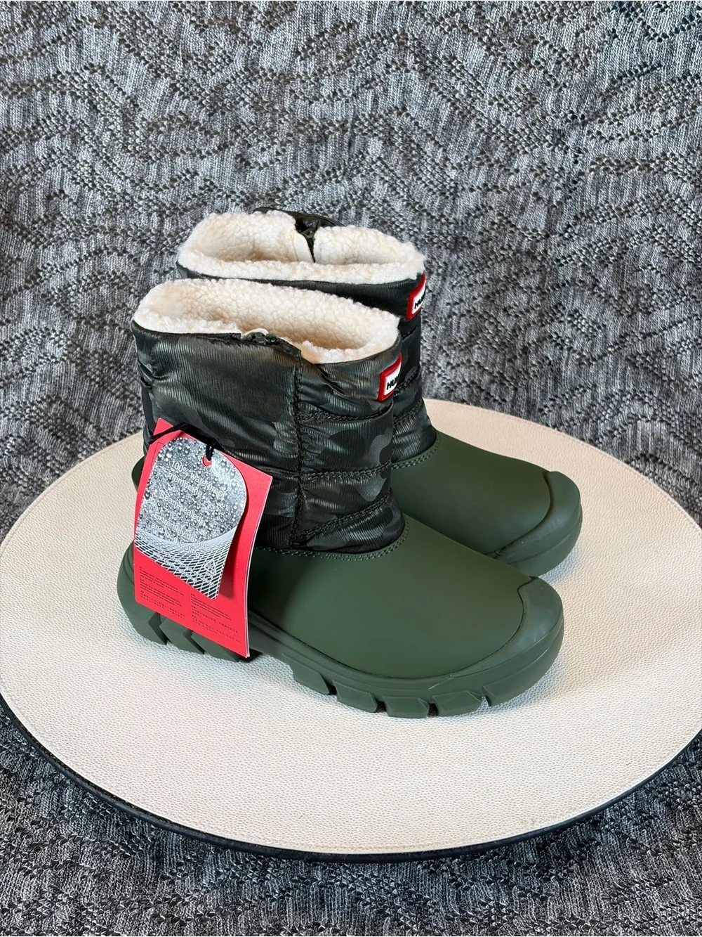 Hunter Kids Intrepid Reflective Camo Snow Boot
